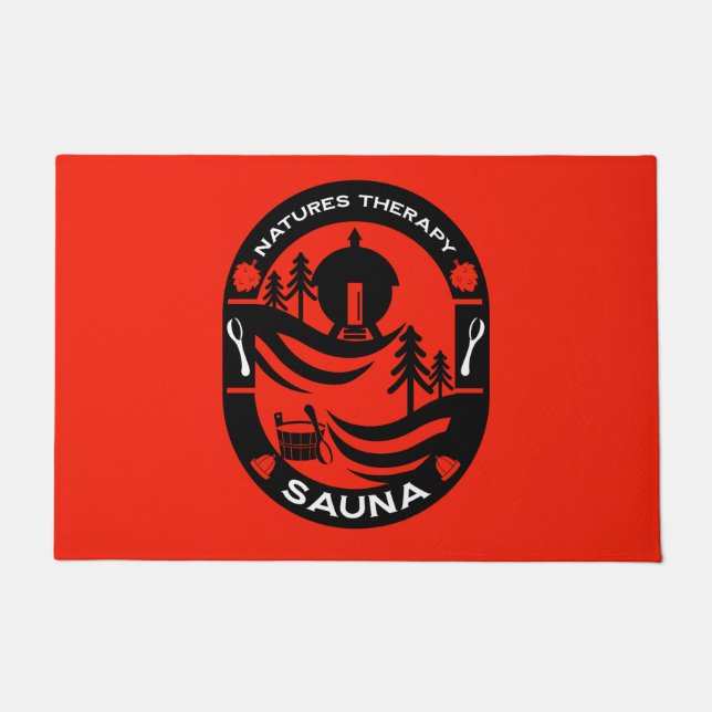 Luxus Sauna Geschenk Fußmatte (Vorderseite)