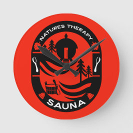 Luxus Sauna Geschenk Runde Wanduhr