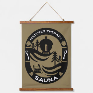 Luxus Sauna Geschenk Wandteppich Mit Holzrahmen