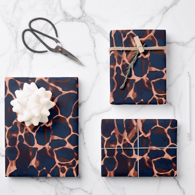 Luxus-Schildpatt Geschenkpapier Set (Vorderseite)