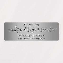Luxus schlicht Silber Gradient Horizontal Etiketten