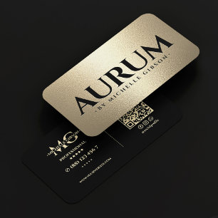 Luxus-Schmuckdesigner Schwarz Faux Gold Visitenkarte