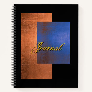 Luxus-Schreibjournal in Schwarz und Kupfer Notizbuch