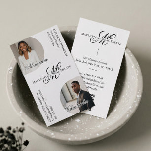 Luxus-Schriftzug Monogramm Immobilienmakler Fotos Visitenkarte