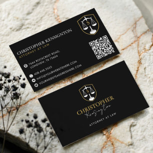 Luxus-Schwarz-Gold-Anwalt Rechtsanwalt Monogramm  Visitenkarte