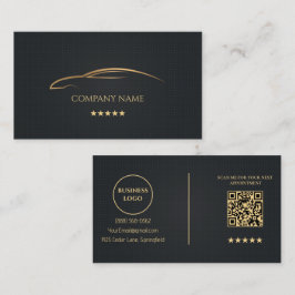 Luxus-Schwarz-Gold-Elegantes-Autotransport Visitenkarte