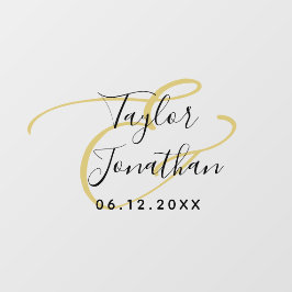 Luxus Schwarz & Gold Minimal Klasse Maßgeschneider Fensteraufkleber