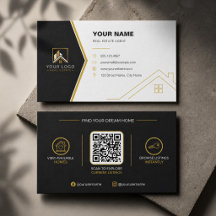 Luxus Schwarz Gold Moderne Immobilien QR Code