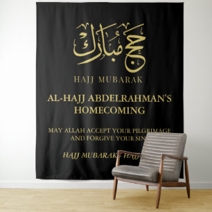 Luxus Schwarz & Gold - Personalisiert  Wandteppich