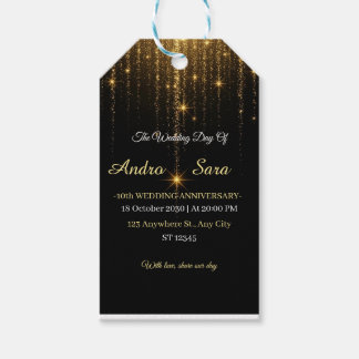 Luxus schwarz-gold schimmernde Lichter elegante Ke Geschenkanhänger