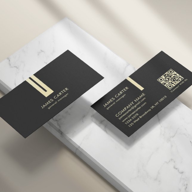 Luxus Schwarz & Gold Visitenkarte (Von Creator hochgeladen)