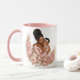 Luxus-Schwarz-Mutter-und-Kind-Muttertagsgeschenk-T Tasse