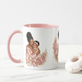 Luxus-Schwarz-Mutter-und-Kind-Muttertagsgeschenk-T Tasse