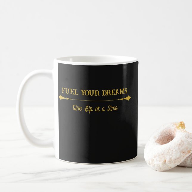 Luxus-Schwarze-Blau-Gold-Kaffeetasse Kaffeetasse (Mit Donut)