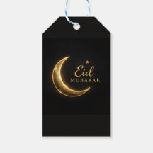 Luxus-Schwarze & Goldene Eid Mubarak Aufkleber – E