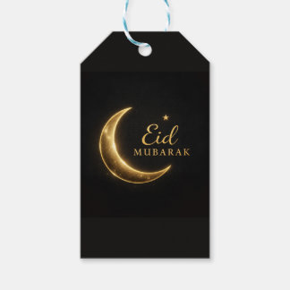 Luxus-Schwarze & Goldene Eid Mubarak Aufkleber – E Geschenkanhänger