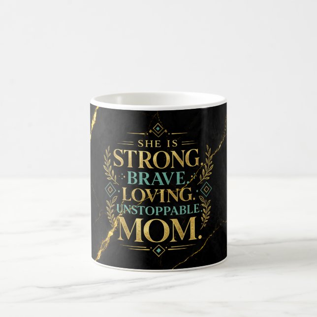 Luxus-Schwarze-Marmor-Goldader-Hintergrund-Wrap-Mu Kaffeetasse (Mittel)