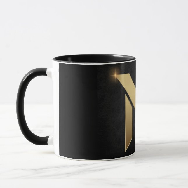 Luxus Schwarze Tasse Alphabetisch (Links)