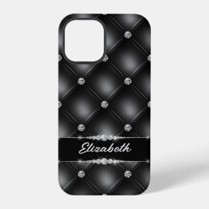 Luxus-Schwarzes-Bling-Funkel-Diamant-Individualisi iPhone 12 Pro Hülle