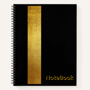 Luxus-Schwarzes Glitzer-Notizbuch mit Gold Notizbuch