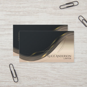 Luxus schwarzes Gold elegantes Anwalt Geschäfts Ka Visitenkarte