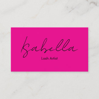 Luxus-Script Pink Wimpernkünstler Visitenkarte