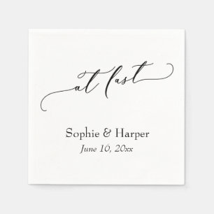Luxus Script Schriftart Einfache Typografie endlic Serviette