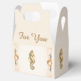 Luxus-Seepferdchen Strand Hochzeit im Vintage-Stil Geschenkschachtel