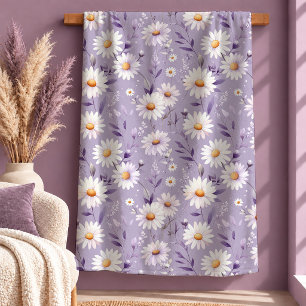 Luxus Serene Weiße Daisy Pastell Violette Wurfdeck Sherpadecke