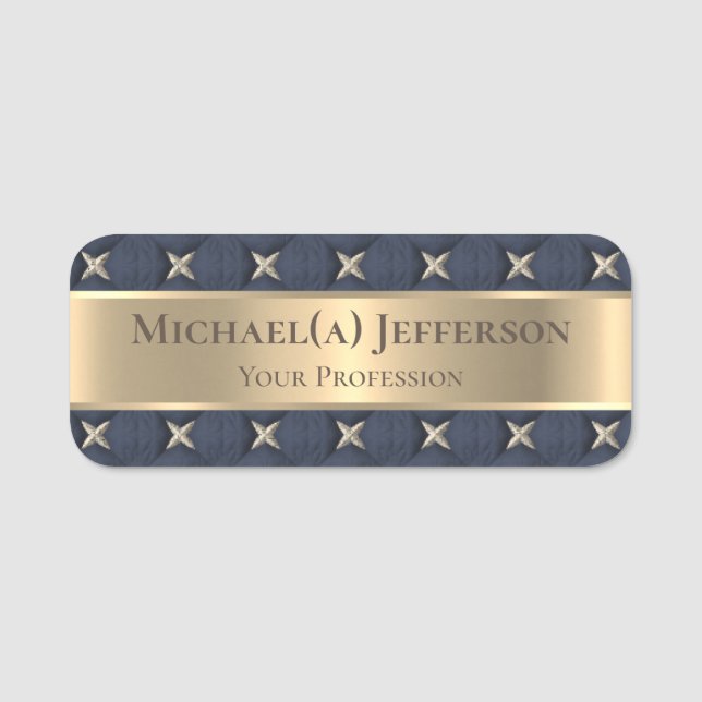 Luxus Sieben Goldene Sterne Auf dem Blauen Weg: El Namensschild (Vorderseite)