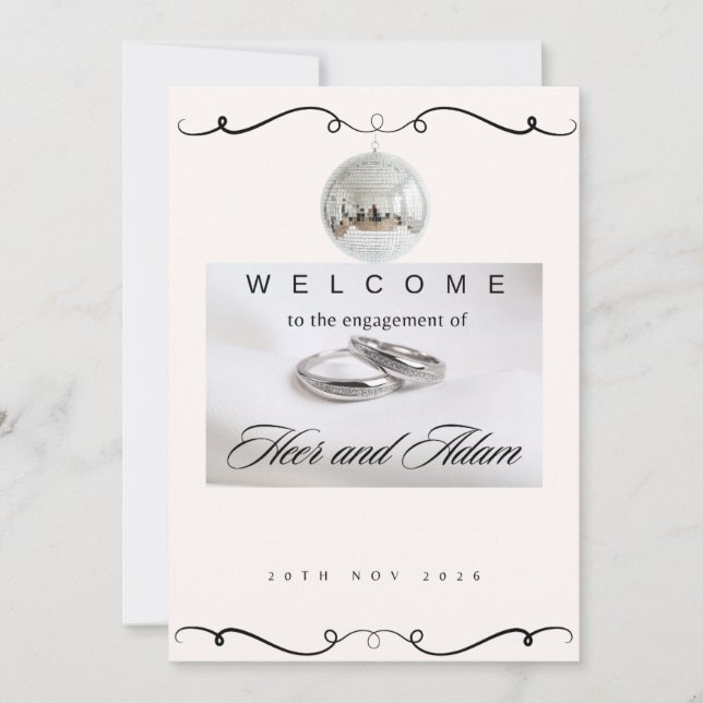 Luxus-Silber- & Diamant-Hochzeit Einladung (Vorderseite)