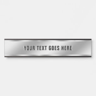 Luxus-Silber-Look individuelle Textvorlage Raumnam Türschild