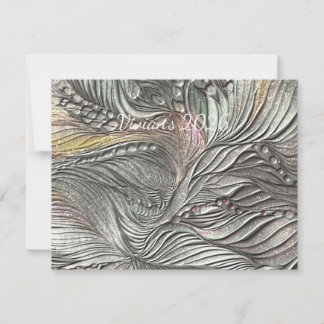 Luxus-Silber-Metall-Blatt-Notizkarte Mitteilungskarte