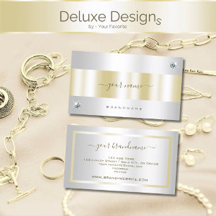 Luxus Silber und Gold mit Tiny Diamond Graphic Visitenkarte