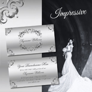 Luxus Silber Verzierte Dekoration Prächtig und lux Visitenkarte