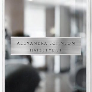 Luxus Silberfolie Modernes Geschäft Türschild