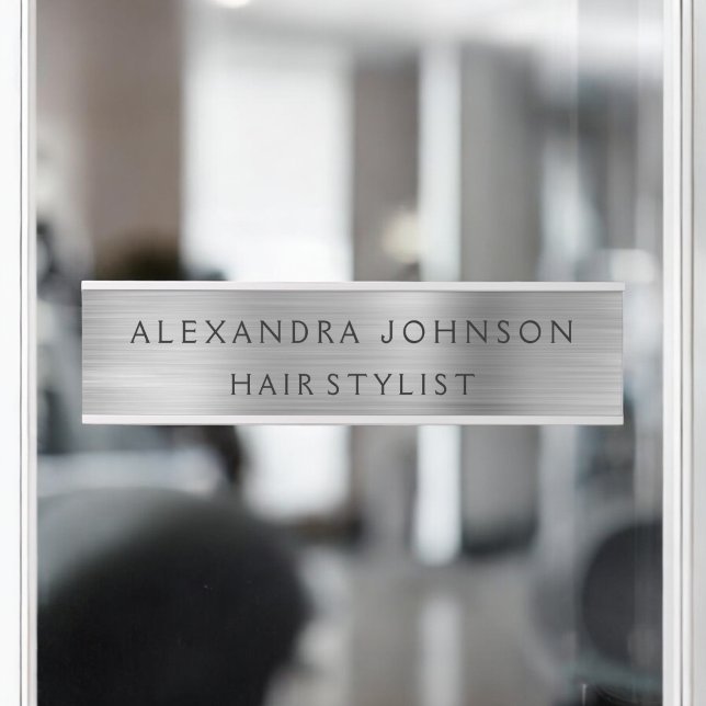 Luxus Silberfolie Modernes Geschäft Türschild (Von Creator hochgeladen)