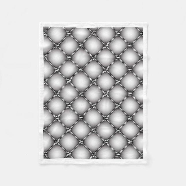 Luxus-Silbergrau getuftete Quiltmuster-Fleece-B Fleecedecke (Vorderseite)