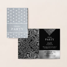 Luxus Silver Foil Black Christmas Party