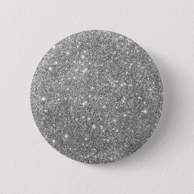 Luxus Silver Glitzer Button (Vorderseite)