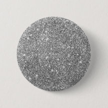 Luxus Silver Glitzer Button