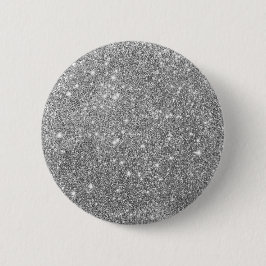 Luxus Silver Glitzer Button