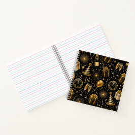 Luxus-Silvester-Feierpattern Notizbuch
