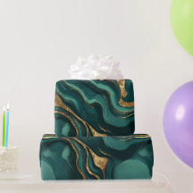 Luxus Smaragd-Gold Fluid Dunkles abstraktes Muster