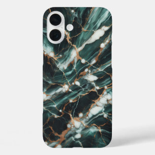 Luxus-Smaragdgrüner-Marmor-Handyhülle - Elegant iPhone 16 Plus Hülle