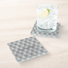 Luxus Soft Grau Imitate Velvet Glasuntersetzer