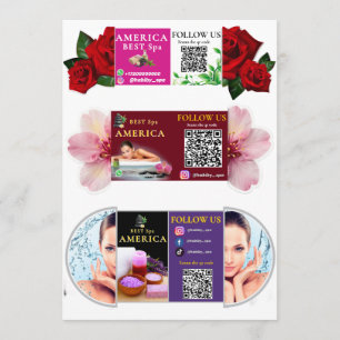 Luxus-Spa-Karte – Elegantes Design mit rotem r Programm