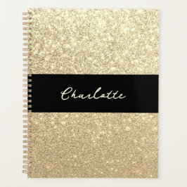 Luxus Sparkle Gold Glitzer Name Planer