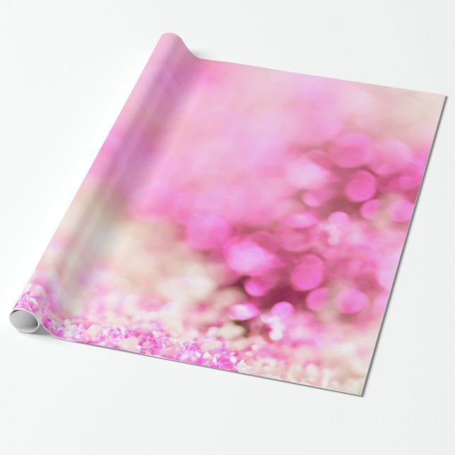 Luxus Sparkling Pink Glitzer Traum Geschenkpapier (Ungerollt)