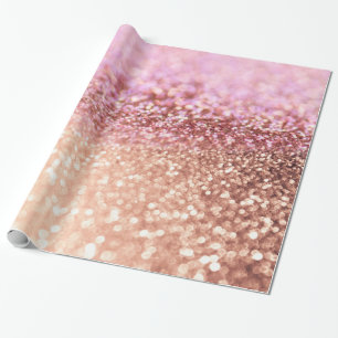 Luxus Sparkling Pink Ombre Glitzer Gradient Geschenkpapier